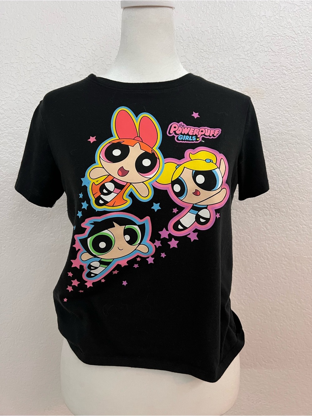 Powerpuff Girls Graphic Tee XL (14/16) Black Cartoon Network Shirt